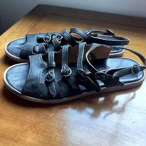 P. Monjo strappy leather sandals.
